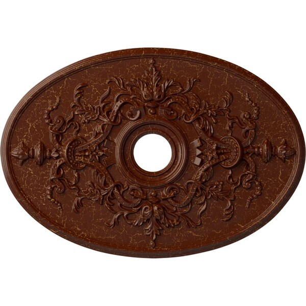 Ekena Millwork Alexa Medallion (Canopies up to 5 5/8"), 30 3/4"W x 21 1/4"H x 3 7/8"ID x 1 5/8"P, Mahogany CM21X30ALBMC - main